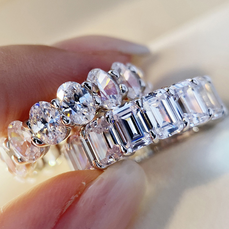 Eternity Sona Simulated Diamond Women's Wedding Band for Gifts