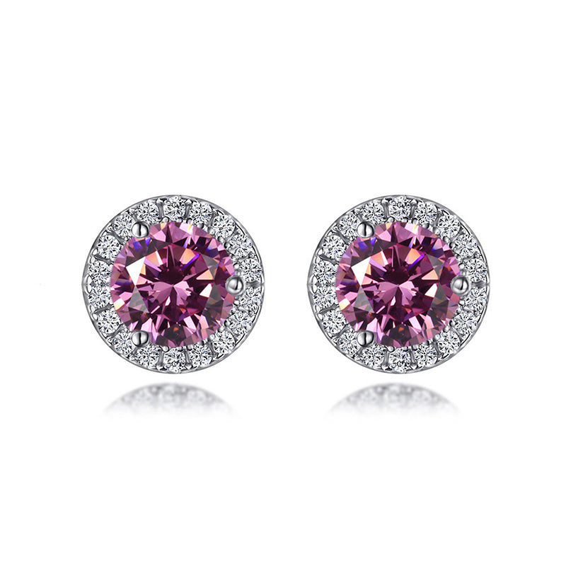 0.8Ct Birthstone Stud Earrings In Sterling Silver