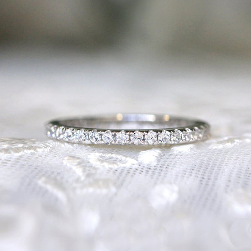 Stunning 3PC Wedding Band Set In Sterling Silver