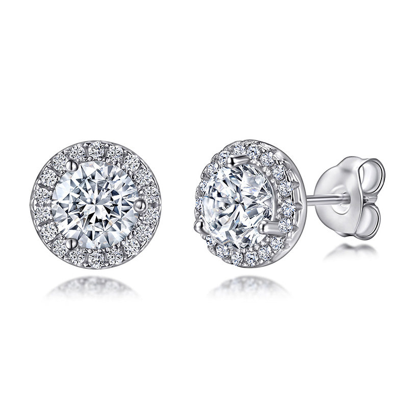 0.8Ct Birthstone Stud Earrings In Sterling Silver