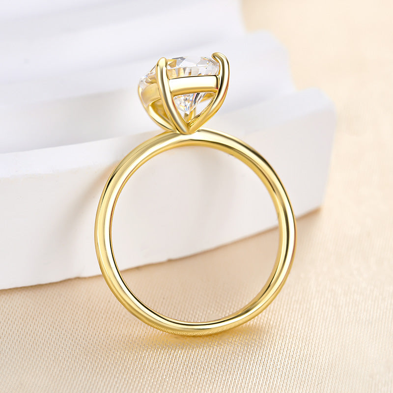 Ahabobo Classic 5 Prong 4.0 Ct Pear Cut Engagement Ring