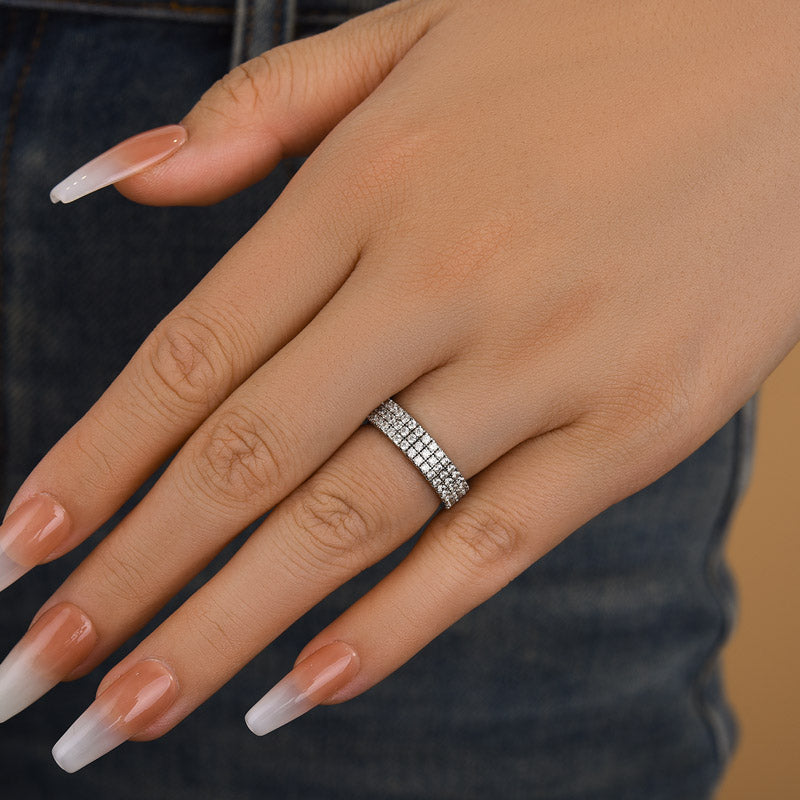 Luxury Pave Eternity Wedding Band For Women