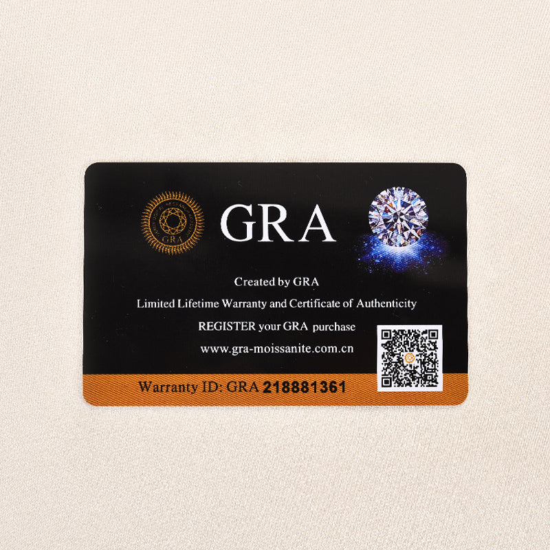 Ahabobo 2.0 Carat Moissanite 6 Prong Round Cut Promise Ring