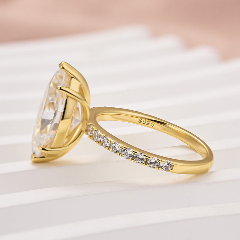 Ahabobo Moissanite 4.0 Ct Marquise Cut Engagement Ring For Women