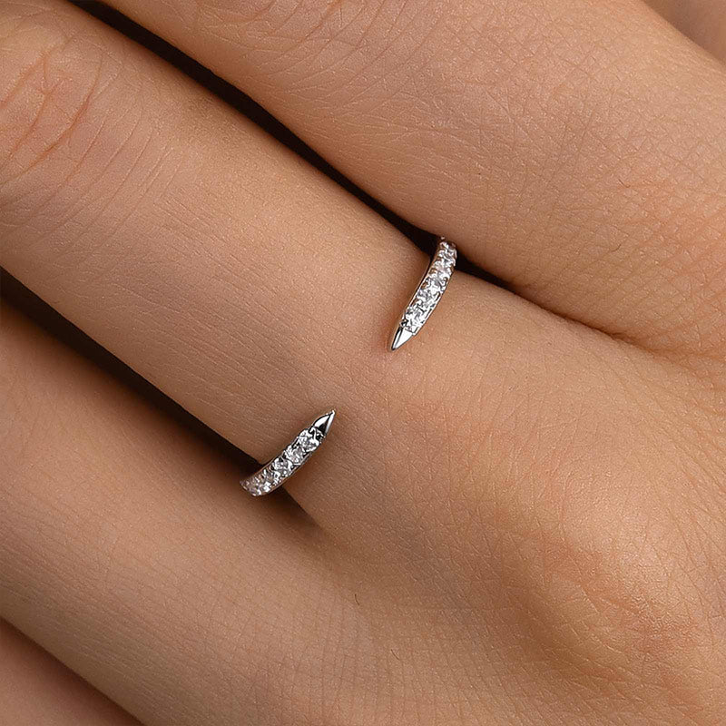 Ahabobo Unique Yellow Gold Open Wedding Band In Sterling Silver
