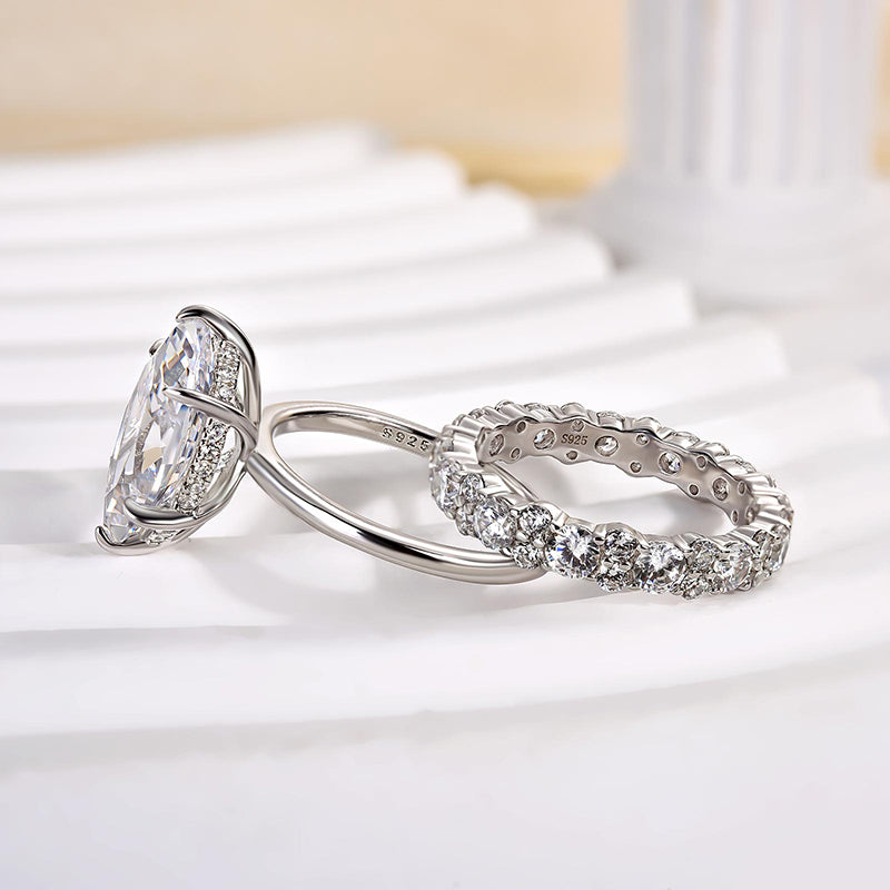 Ahabobo Special 4.0Ct Marquise Cut Wedding Set