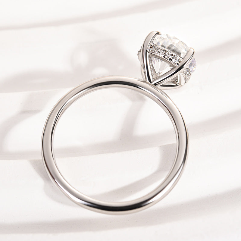 Ahabobo Moissanite 2.0 Carat Round Cut Promise Ring