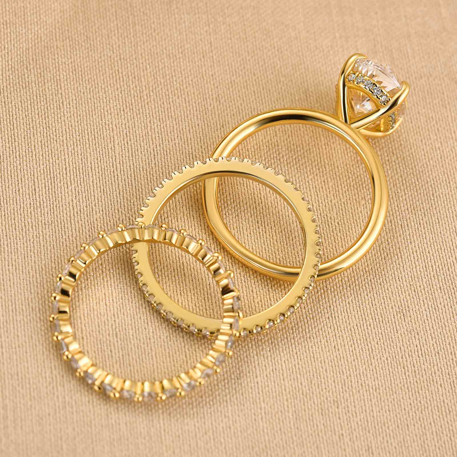 4.0Ct Oval Cut Women's Wedding Ring Set Travle Ring In Sterling Silver
