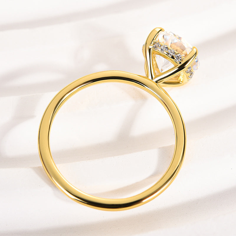 Ahabobo Moissanite 2.0 Carat Round Cut Promise Ring