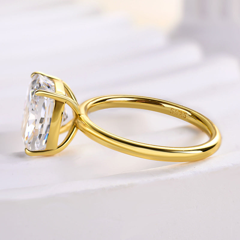 Lovely Yellow Gold Cushion Cut Engagement Ring
