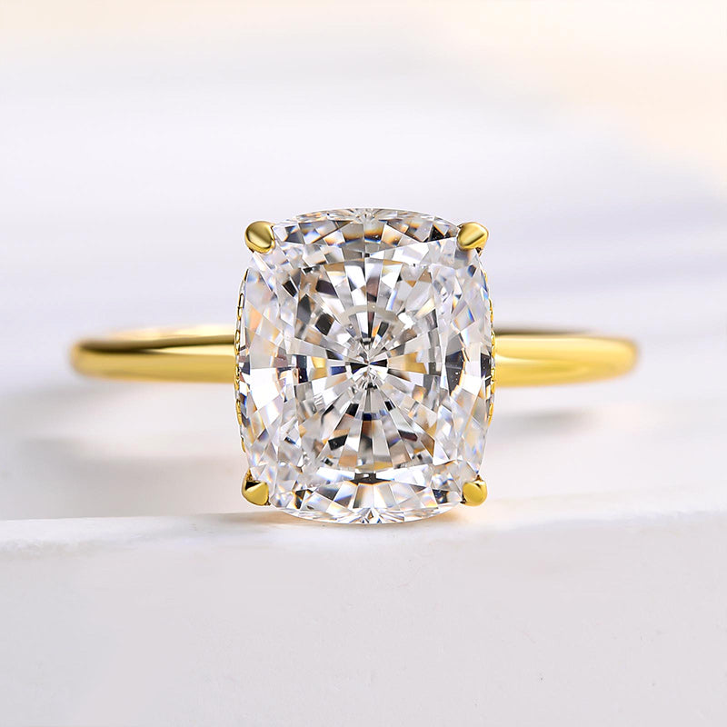 Ahabobo Excellent 4.0 Ct Cushion Cut Engagement Ring