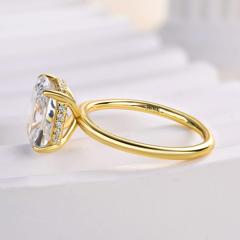 Ahabobo Excellent 4.0 Ct Cushion Cut Engagement Ring