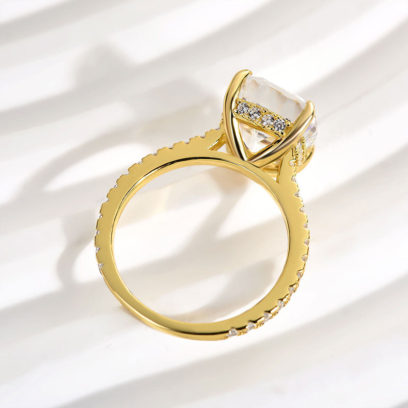 Exclusive Cushion Cut Women's Engagement Ring In Sterling Silver