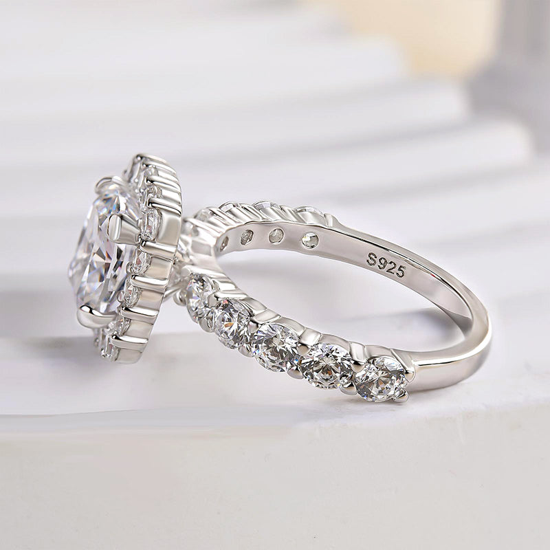 Precious Halo Crushed Ice Cushion Cut Engagement Ring