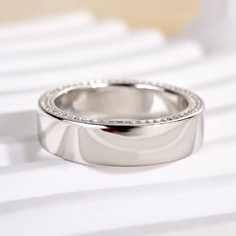 Ahabobo Classic Men's Wide Wedding Band
