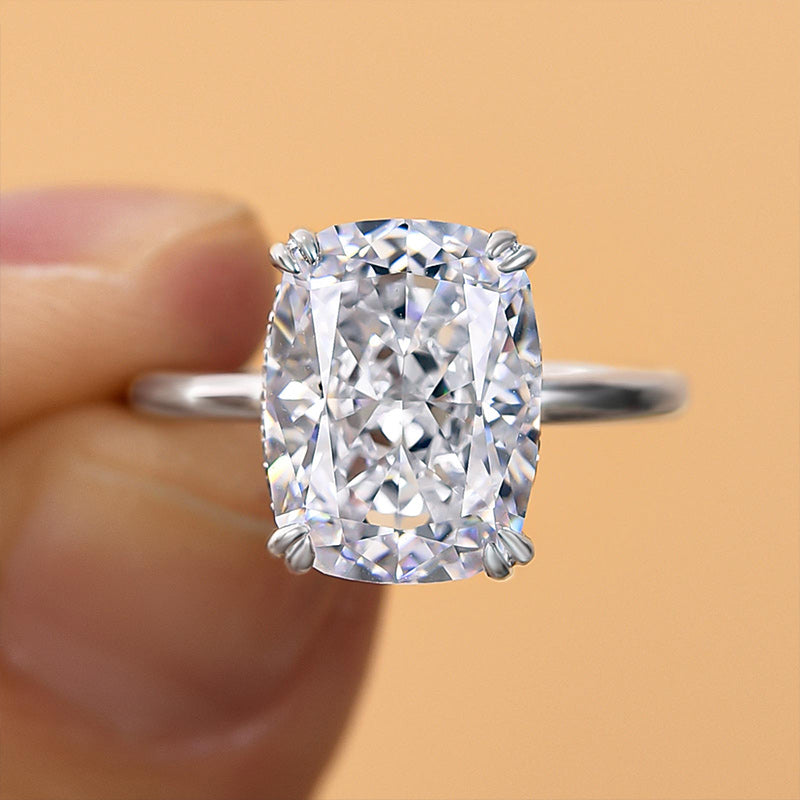 Sparkle7.0Ct Elongated Cushion Cut Engagement Ring