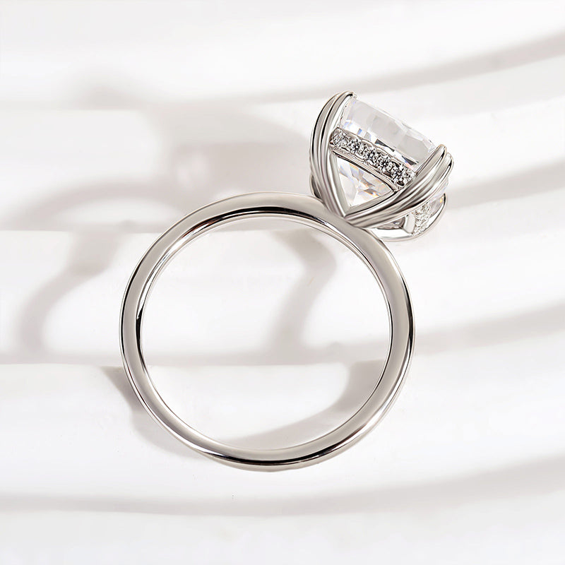 Ahabobo Stunning Cushion Cut Engagement Ring In Sterling Silver