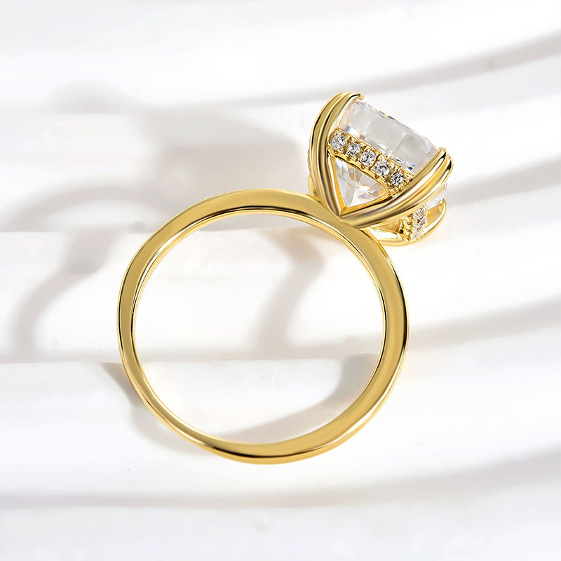 Ahabobo Stunning Cushion Cut Engagement Ring In Sterling Silver