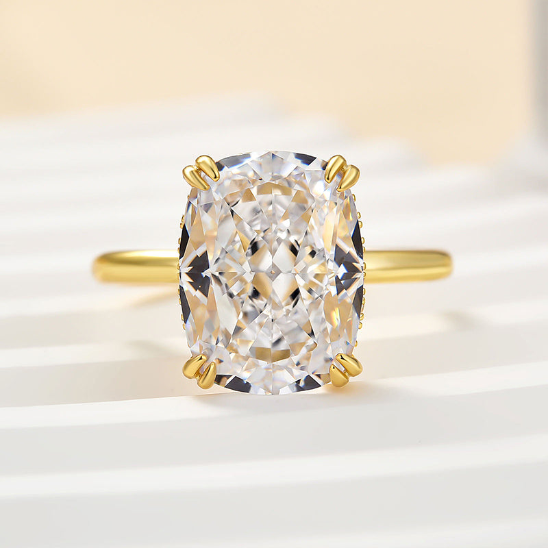 Sparkle7.0Ct Elongated Cushion Cut Engagement Ring