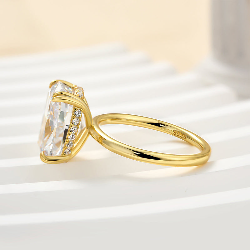 Sparkle7.0Ct Elongated Cushion Cut Engagement Ring