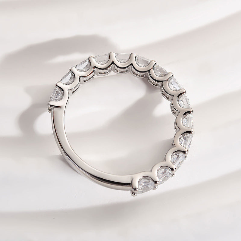 Ahabobo Gorgeous Radiant Cut Women's Wedding Band