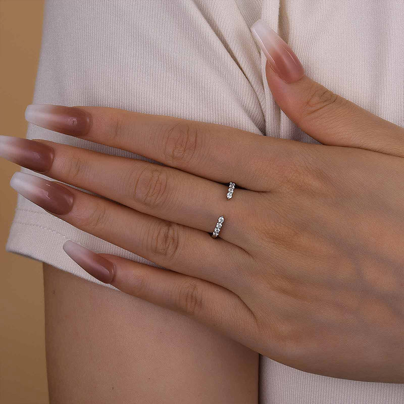 Unique Yellow Gold Open Wedding Band In Sterling Silver