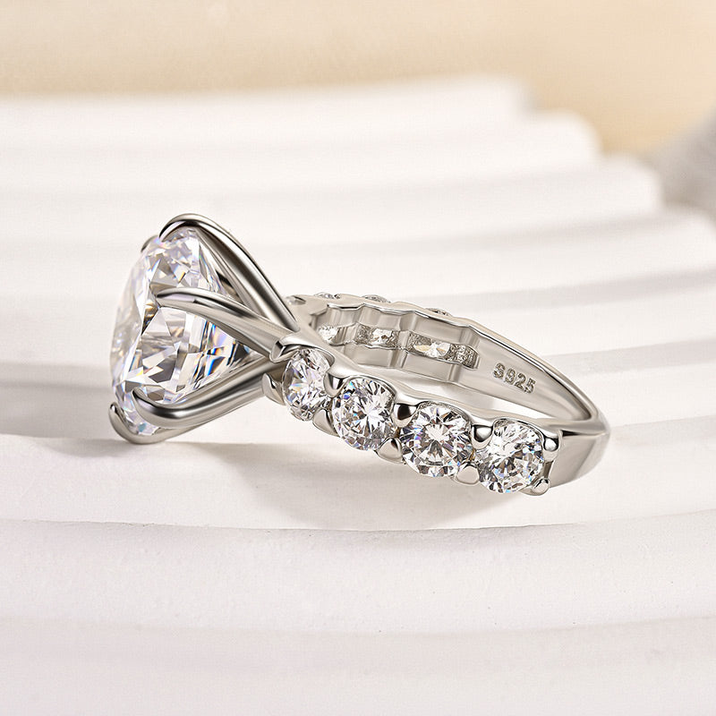 Ahabobo Unique 6 Prong 6.0Ct Round Cut Engagement Ring