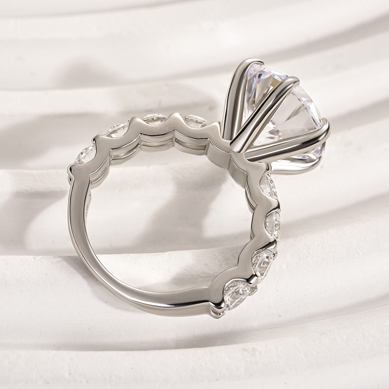 Ahabobo Unique 6 Prong 6.0Ct Round Cut Engagement Ring