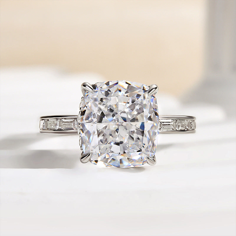 Honorable Crushed Ice Cushion Cut Engagement Ring