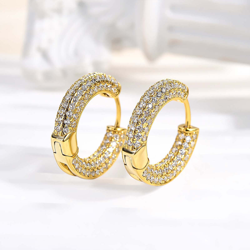 1.0Ct Classic Hoop Earrings In Sterling Silver