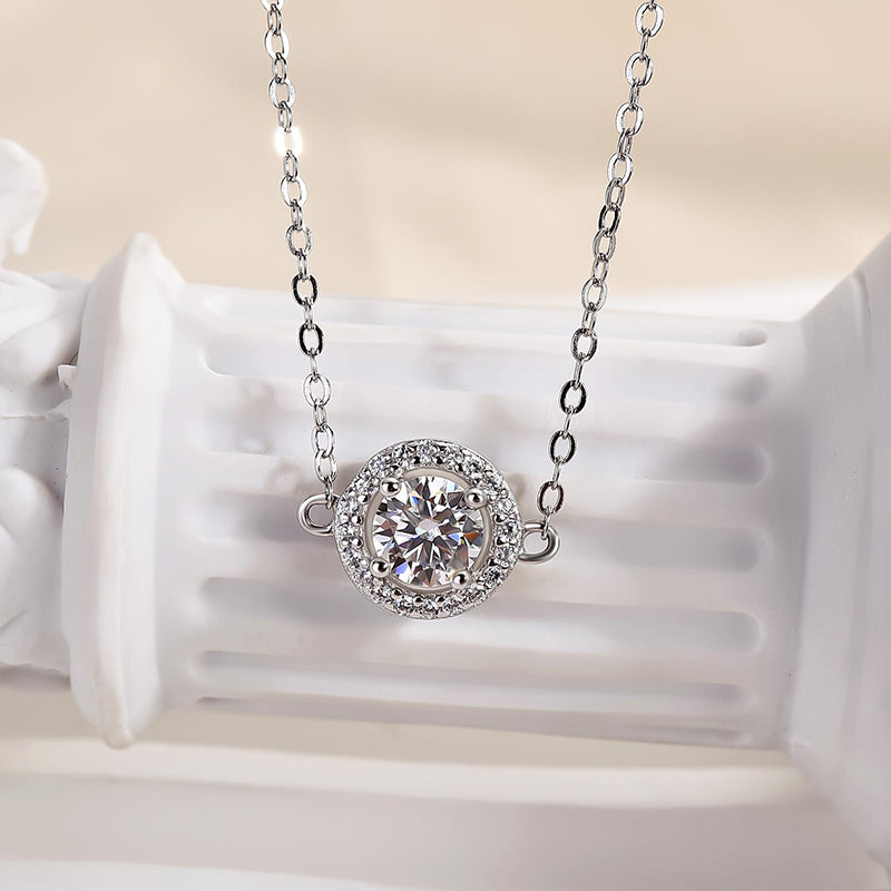 Moissanite Halo Round Cut Bracelet