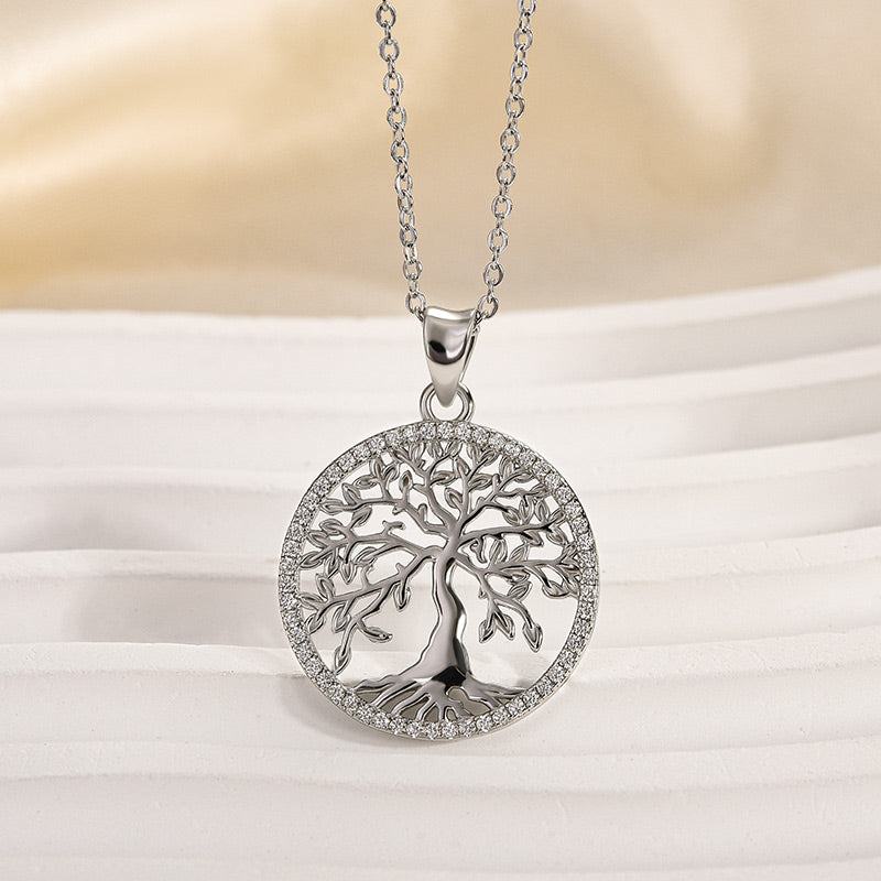 Ahabobo Moissanite Creative Tree of Life Necklace