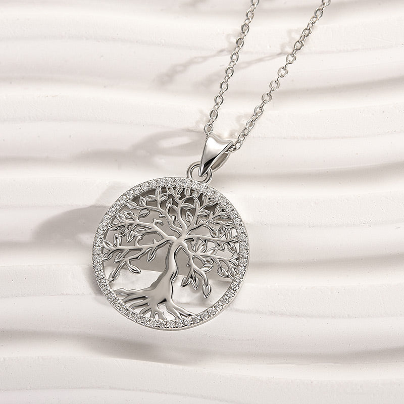 Ahabobo Moissanite Creative Tree of Life Necklace