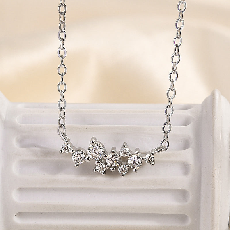 Lovely Gypsophila Moissanite Pendant Necklace