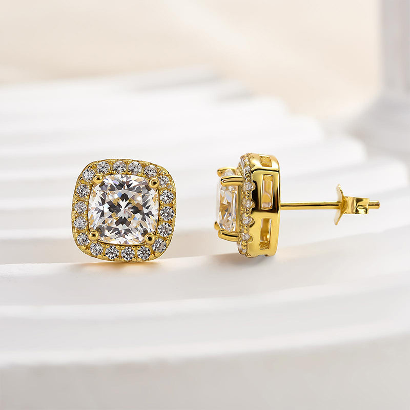 2.0Ct Stunning Halo Cushion Cut Women's Earrings In Sterling Silver