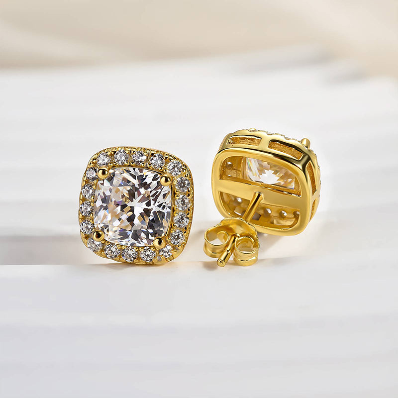 2.0Ct Stunning Halo Cushion Cut Women's Earrings In Sterling Silver