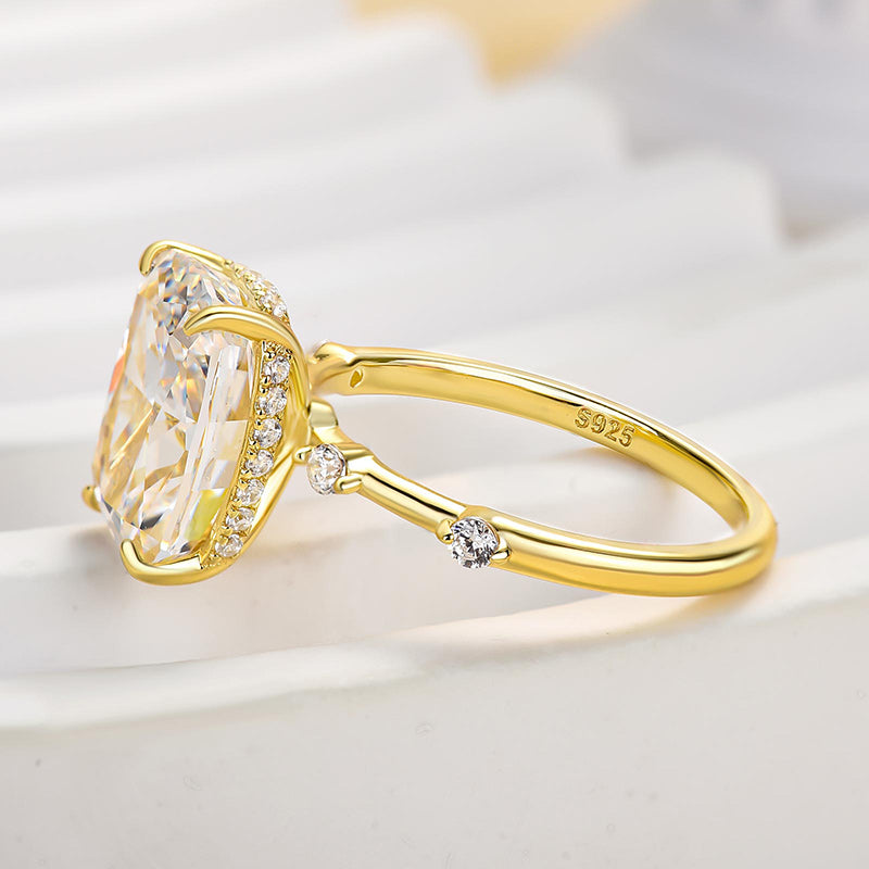 Special 4.5Ct Elongated Cushion Cut Engagement Ring