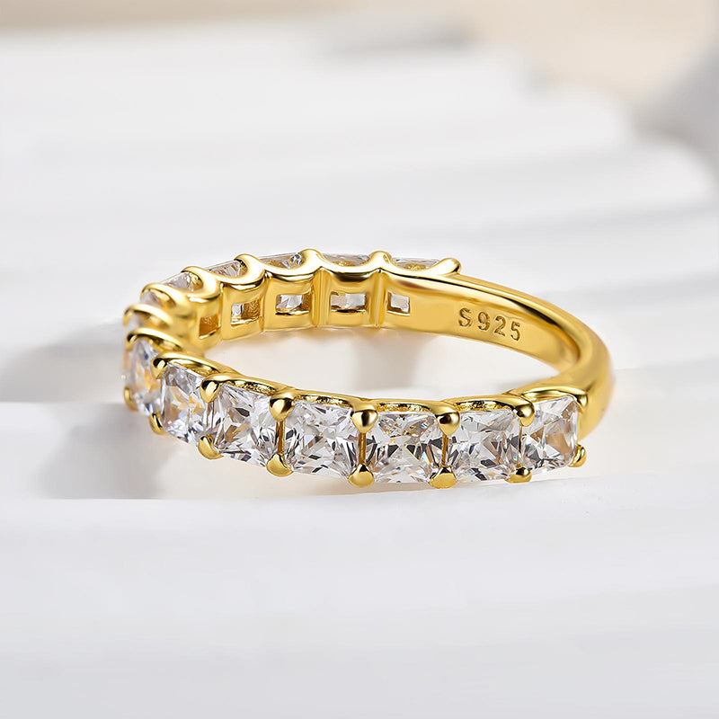 Ahabobo Gorgeous Radiant Cut Women's Wedding Band