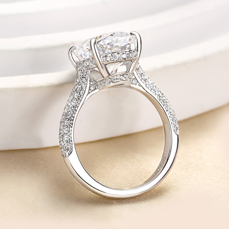 Noble Crushed Ice 6.5Ct Oval Cut Engagement Ring