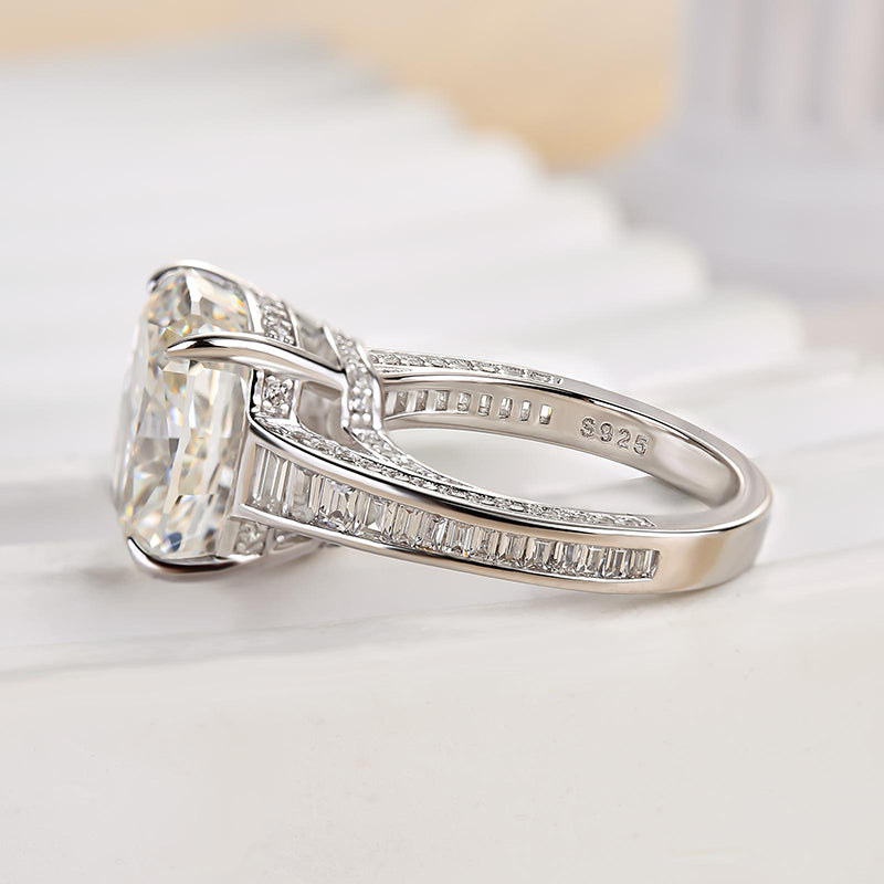 Unique Crushed Ice Cushion Engagement Ring