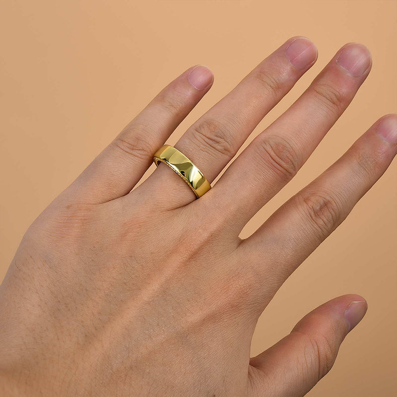 Ahabobo Classic Men's Wide Wedding Band