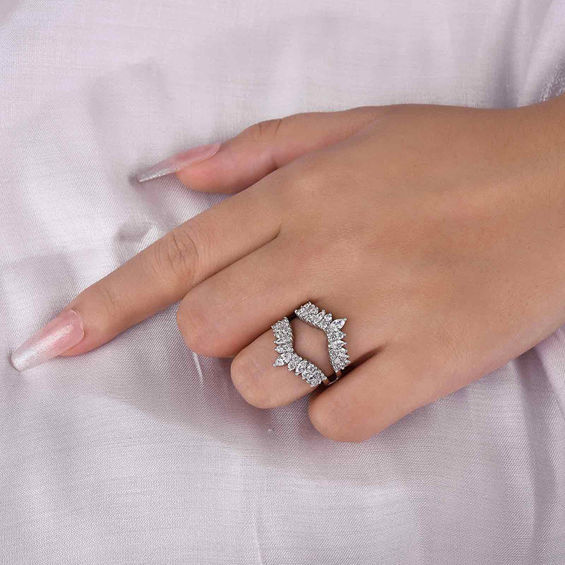 Ahabobo Unique Jacket Wedding Band For Women