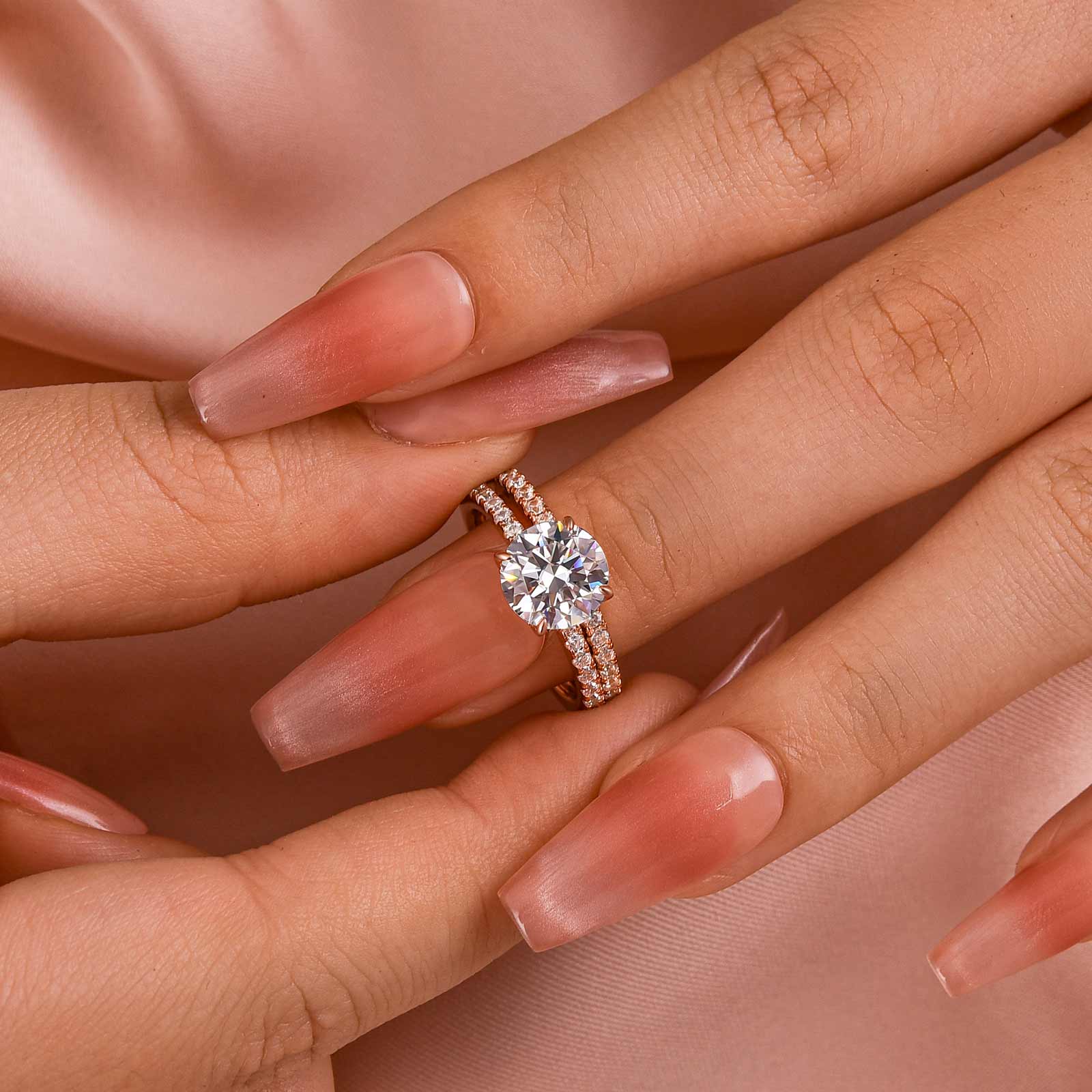 2.0Ct Classic Round Cut Wedding Ring Set In Sterling Silver