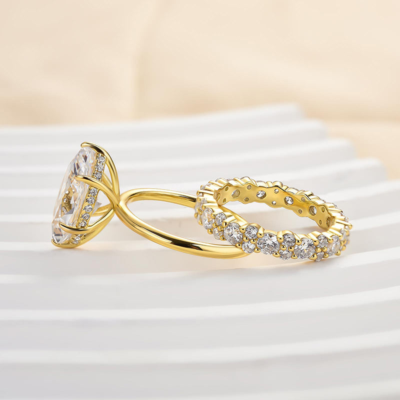 Ahabobo Special 4.0Ct Marquise Cut Wedding Set