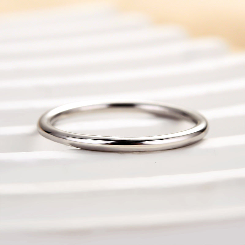 Simple Wedding Band For Women In Sterling Silver