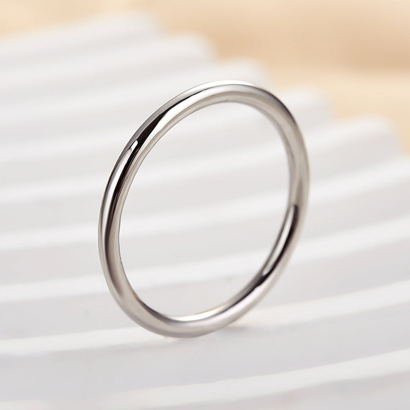 Simple Wedding Band For Women In Sterling Silver