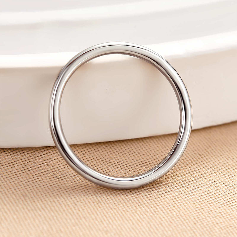 Simple Wedding Band For Women In Sterling Silver