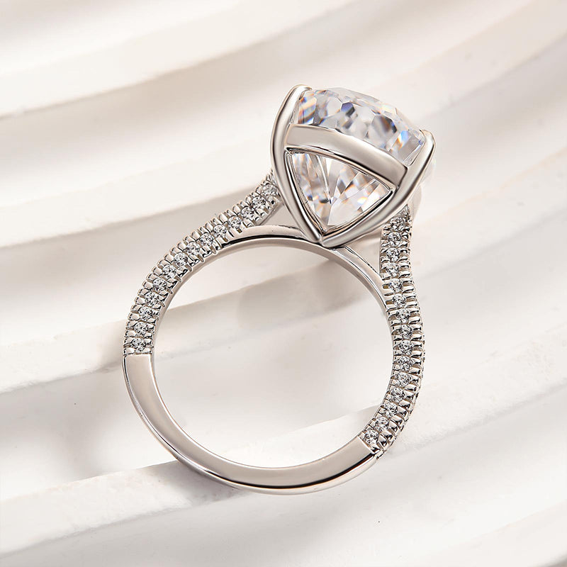 Ahabobo Sparkle 8.0Ct Pear Cut Engagement Ring