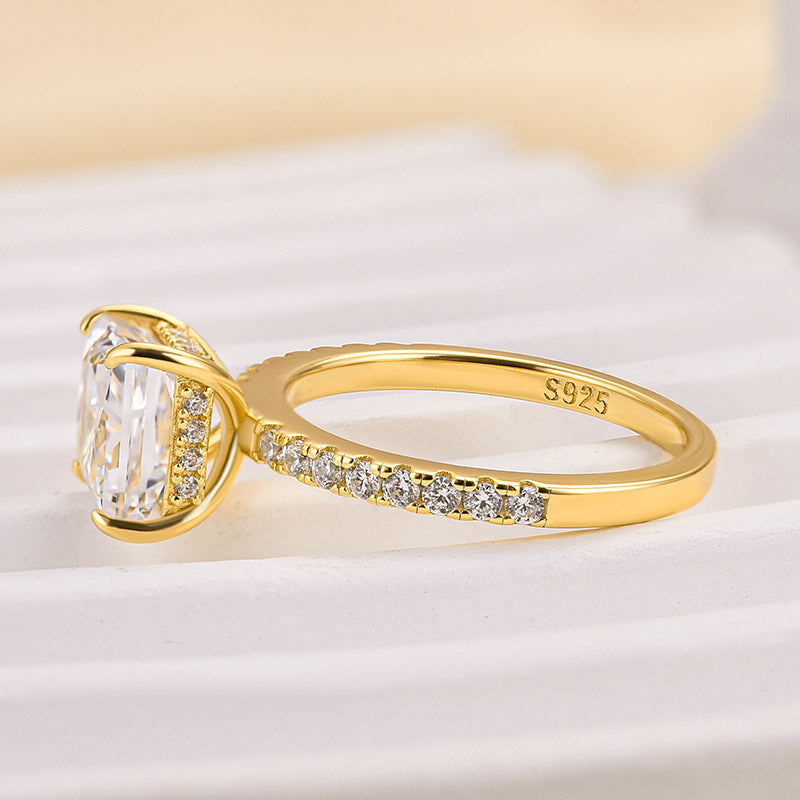 Sparkle Square Princess Cut Engagement Ring For Women In Sterling Silver