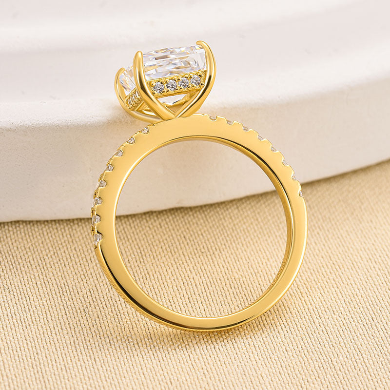 Sparkle Square Princess Cut Engagement Ring For Women In Sterling Silver